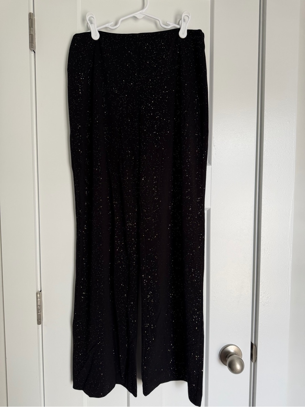 Sparkle Black Evening Palazzo Pants